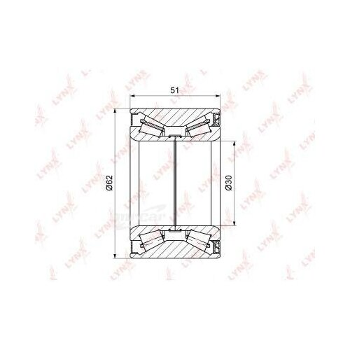 фото Lynxauto wb1286 подшипник ступицы, комплект