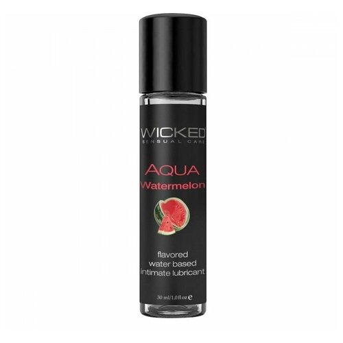 Лубрикант с ароматом арбуза Wicked Aqua Watermelon - 30 мл.