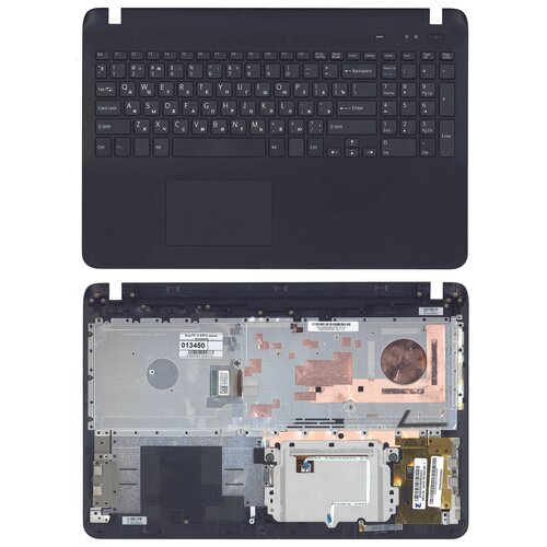 фото Клавиатура для ноутбука sony vaio svf1521l1rb.ru3 черная топ-панель vbparts