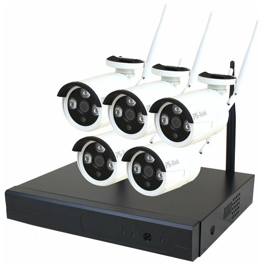 Комплект видеонаблюдения WIFI PS-link C305W 3Мп 5 камер для улицы