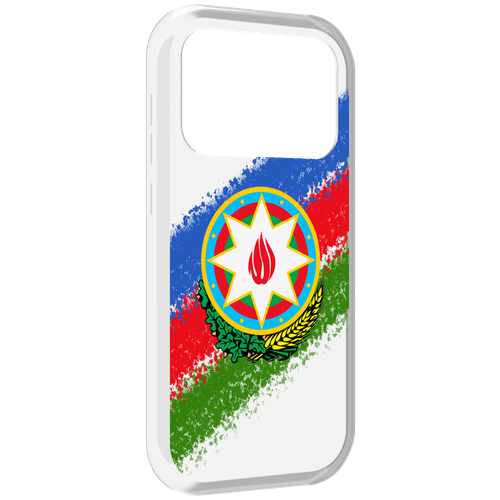 Чехол MyPads герб флаг Азербайджана для Oukitel F150 Air1 Pro / F150 Air1 задняя-панель-накладка-бампер чехол mypads герб флаг эстонии для oukitel f150 r2022 задняя панель накладка бампер