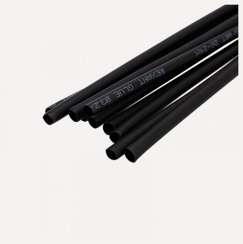 Изображение товара Термоусадочная трубка Rexant двустенная клеевая 3,2/1,6 мм черная (10 шт. по 1 м.), 26-2101