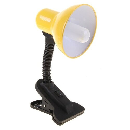 Лампа настольная Е27, с выкл. на зажиме (220В) желтая (108В)
