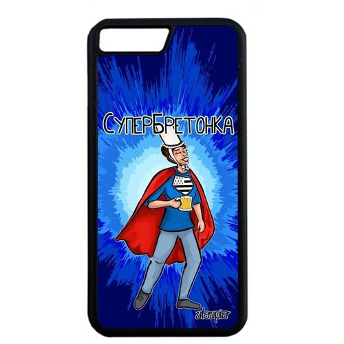 фото Ударопрочный чехол на мобильный // iphone 7 plus // "супербретонка" комикс смешной, utaupia, синий