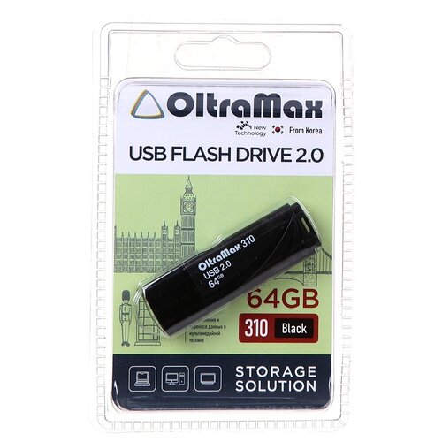 USB Flash Drive 64Gb - OltraMax 310 OM-64GB-310-Black