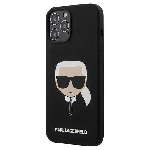 Чехол Karl Lagerfeld Liquid silicone Karl's Head для iPhone 12 Pro Max, черный