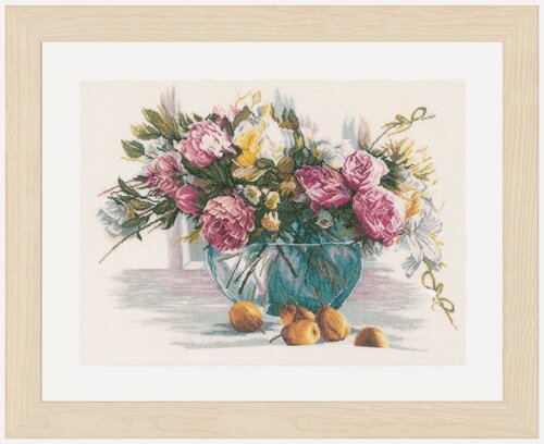 Изображение товара PN-0162299 Набор для вышивки крестом LanArte Still Life of Flowers "Натюрморт из цветов"