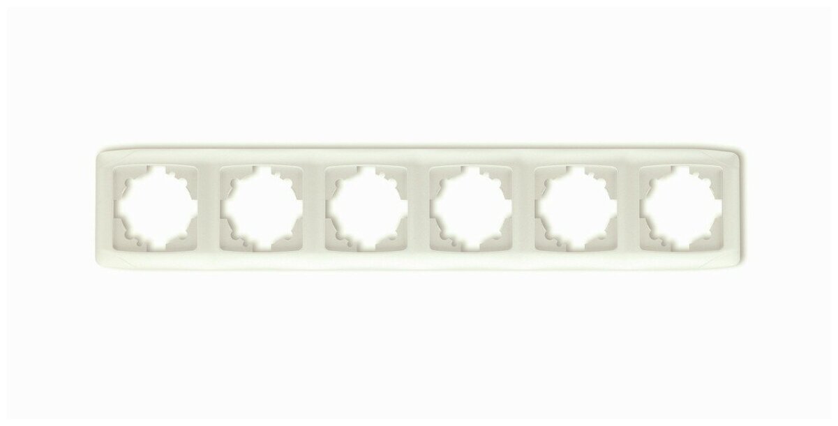 Рамка 6м гориз Carmen белый встроенный монтаж (Viko), арт. 90571106
