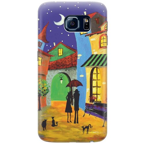 фото Re:pa накладка transparent для samsung galaxy s6 с принтом "разноцветный город"