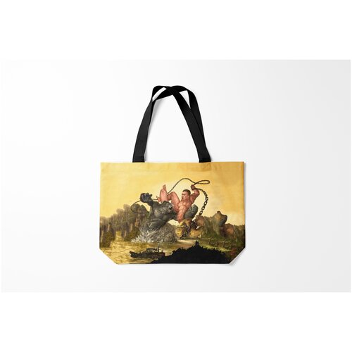 фото Сумка-шоппер / 46х35 см / мемы / гачимучи aniki fight art burnettie