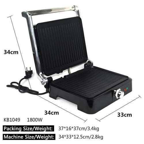 Электрический гриль-тостер мощностью 1800 Вт с антипригарным покрытием 550000₽