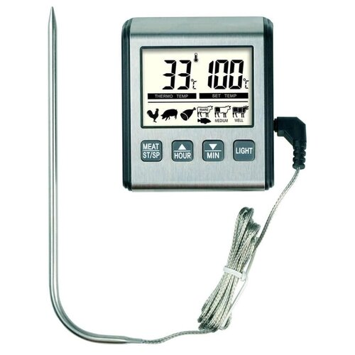 Термометр кулинарный, таймер электронный - термо-щуп для пищи 