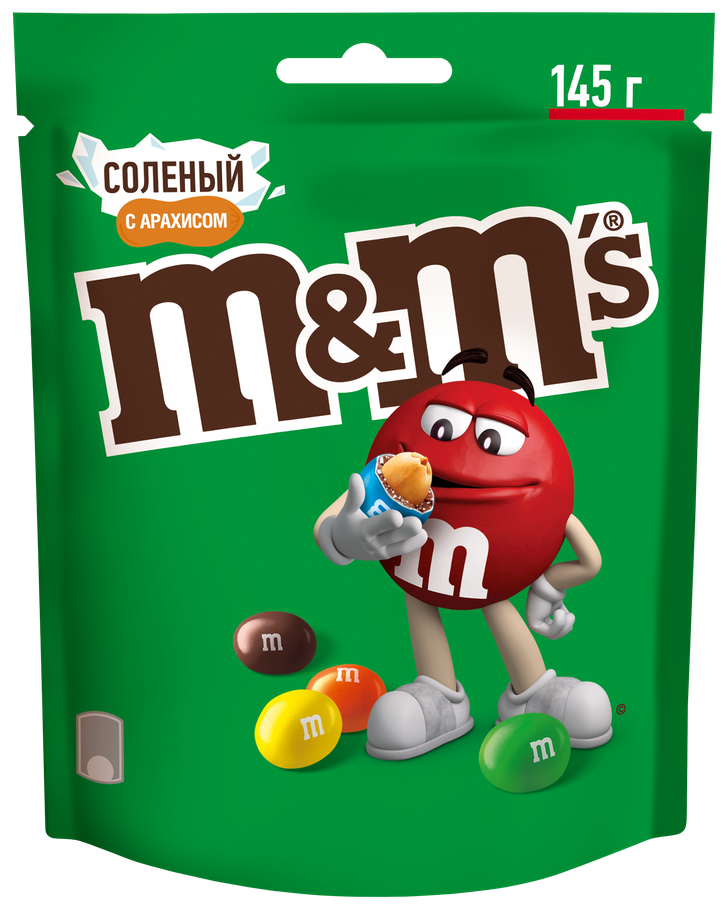 M&M's соленый арахис 145г - фотография № 1