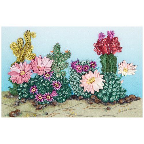 Набор для вышивания PANNA Живая картина JК-2131 Весна в пустыне 24 х 16.5 см набор для вышивания веселые кактусы 1 набор