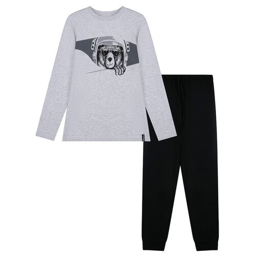 фото Комплект playtoday лонгслив с принтом, брюки для мальчика размер 152