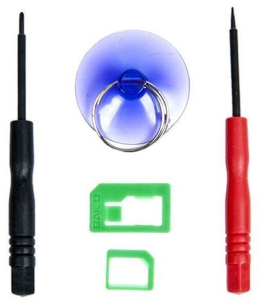 Набор инструментов BAKU (5 в 1) для ремонта мобильных телефонов и ноутбуков iPhone, iPad, Samsung