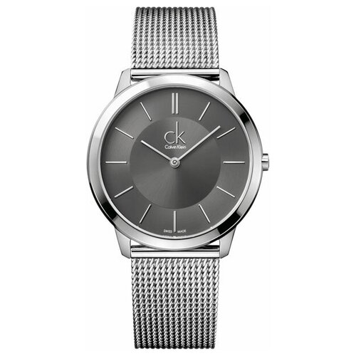 фото Наручные часы calvin klein minimal, серебряный, серый