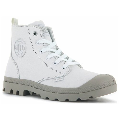 фото Ботинки женские palladium pampa hi zip sl 97224-116 кожаные белые (38)