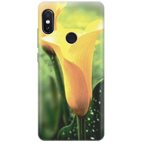 фото Силиконовый чехол на xiaomi redmi note 5 / note 5 pro / сяоми редми ноут 5 / ноут 5 про с принтом "желтые каллы gosso