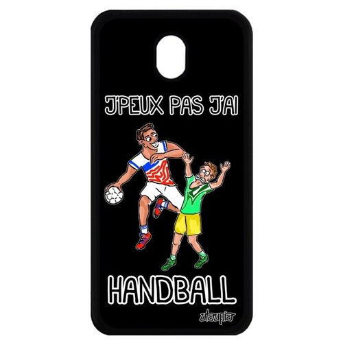фото Защитный чехол на смартфон // galaxy j7 2017 // "не могу - у меня гандбол!" крутой игра, utaupia, черный