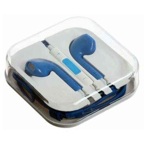 Наушники LuazON RX-13 вкладыши микрофон синие 41800₽