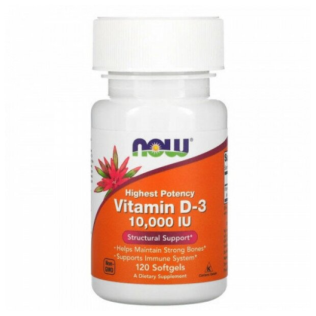 Now Foods vitamin D-3 10000 ME 240 капс.