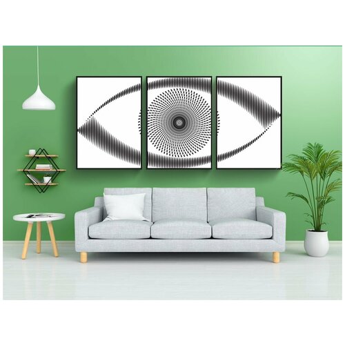 фото Набор модулных постеров для интерьера "глаз, оптический, зрение" 60x90 см. в тубусе, без рамки lotsprints