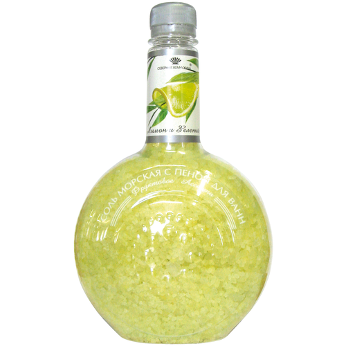 Северная жемчужина Соль для ванн Фруктовое ассорти Лимон и зеленый чай, 900 г