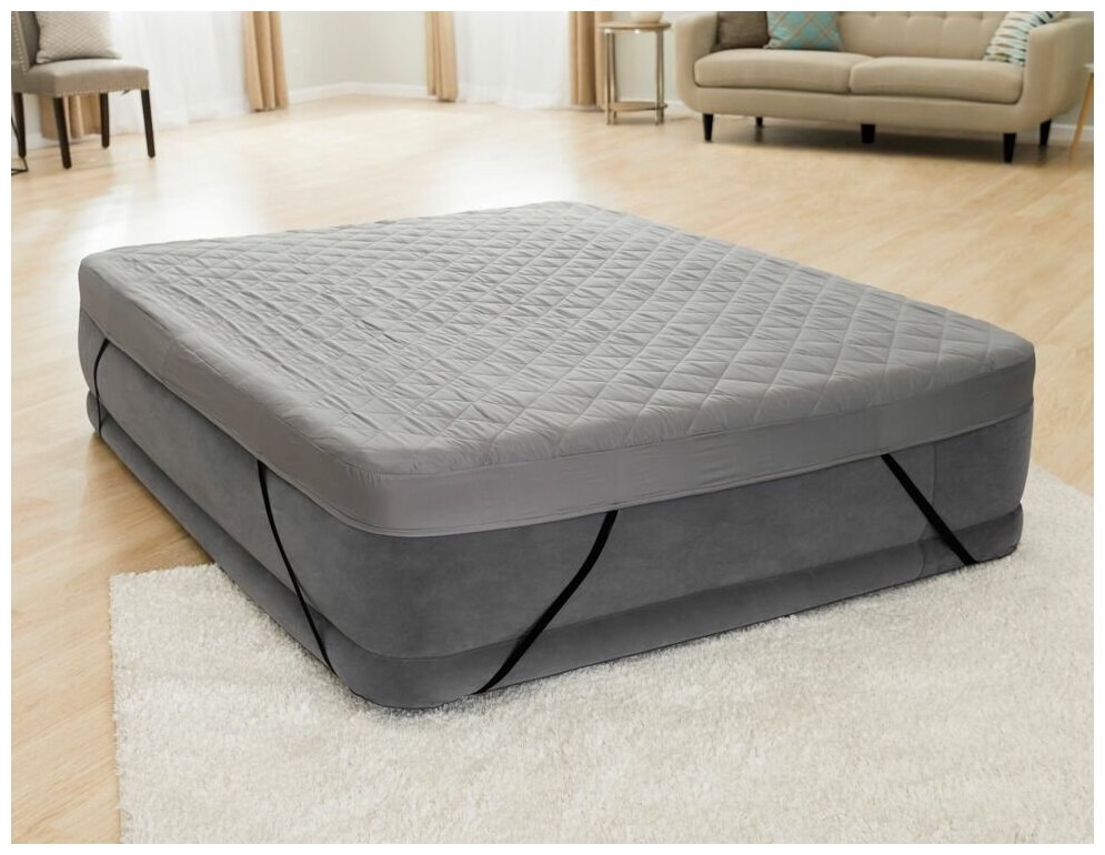 Чехол-наматрасник для двуспальной надувной кровати Intex, 152х203х10 см