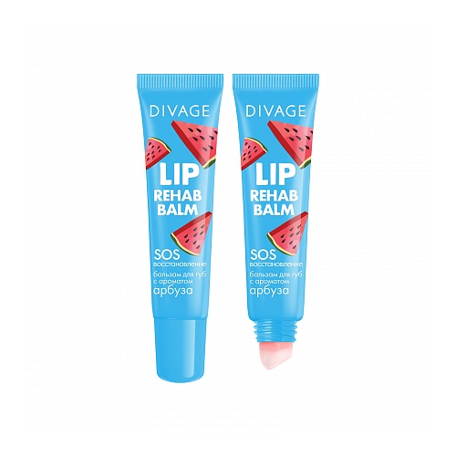 Бальзам для губ (balm for lips) Divage Lip Rehab Balm Бальзам для губ с ароматом арбуза 12 мл.