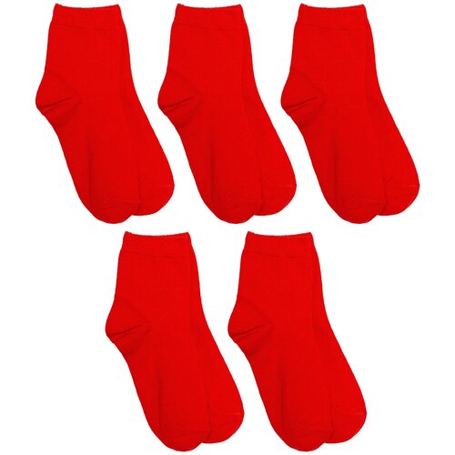 фото Комплект из 5 пар детских носков rusocks (орудьевский трикотаж) красные, размер 20