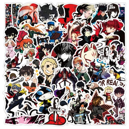 Наклейки Persona 5 the Animation водостойкие 50шт (4-7см)