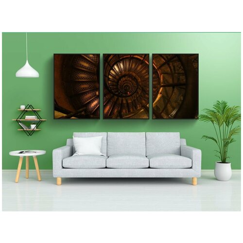 фото Набор модулных постеров для интерьера "лестница, спираль, круглый" 60x90 см. в тубусе, без рамки lotsprints