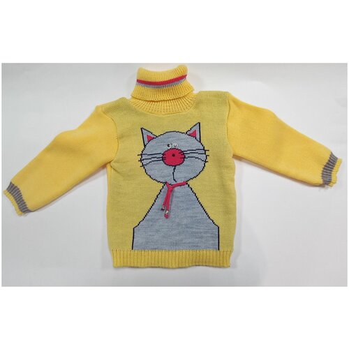 Детский вязанный комплект: свитер и штаны (размер 30-32)