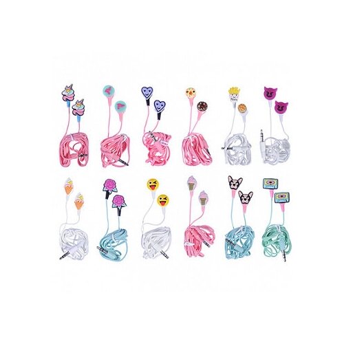 Наушники вставные пластик 963dB 35мм 16Ом 120 см 12 дизайнов FORZA 33800₽