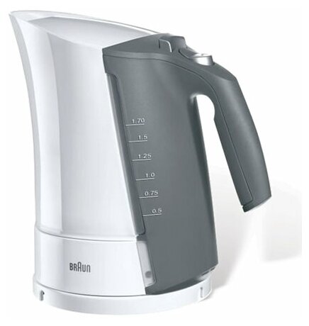 Чайник BRAUN WK-300, 1,7 л, 2200 Вт, закрытый нагревательный элемент, пластик, белый