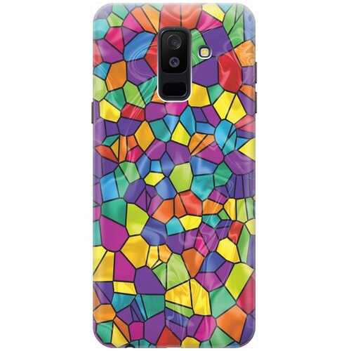 фото Gosso ультратонкий силиконовый чехол-накладка для samsung galaxy a6 plus (2018) с принтом "яркая мозаика"