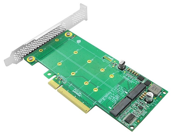 Адаптер Linkreal LRNV95N8 PCIe x8 to 2-Port M2 NVMe Adapter 50 (300701)