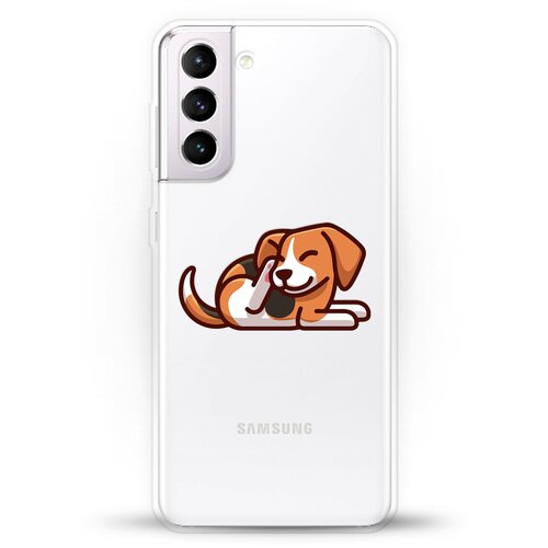 фото Силиконовый чехол бигль на samsung galaxy s21 andy & paul