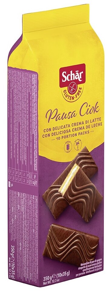 Пирожное бисквитное "Pausa Ciok" без глютена т.м. Dr.Schar, 350 г, упаковка 10 шт.