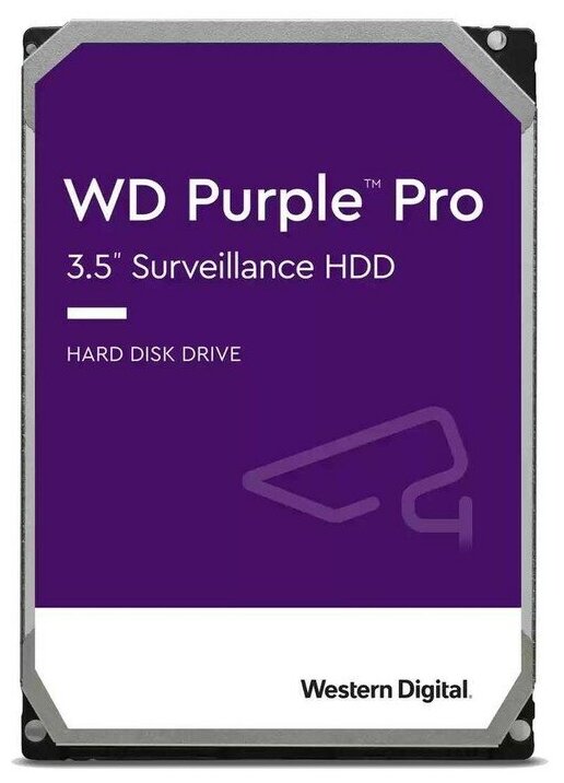 Жесткий диск Western Digital HDD SATA-III 18Tb Purple Pro WD181PURP, 7200 rpm, 512MB buffer (DV &NVR + AI), 1 year .