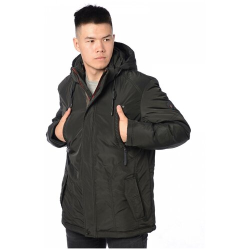 Зимняя куртка мужская INDACO 17014 размер 46, темно-зеленый