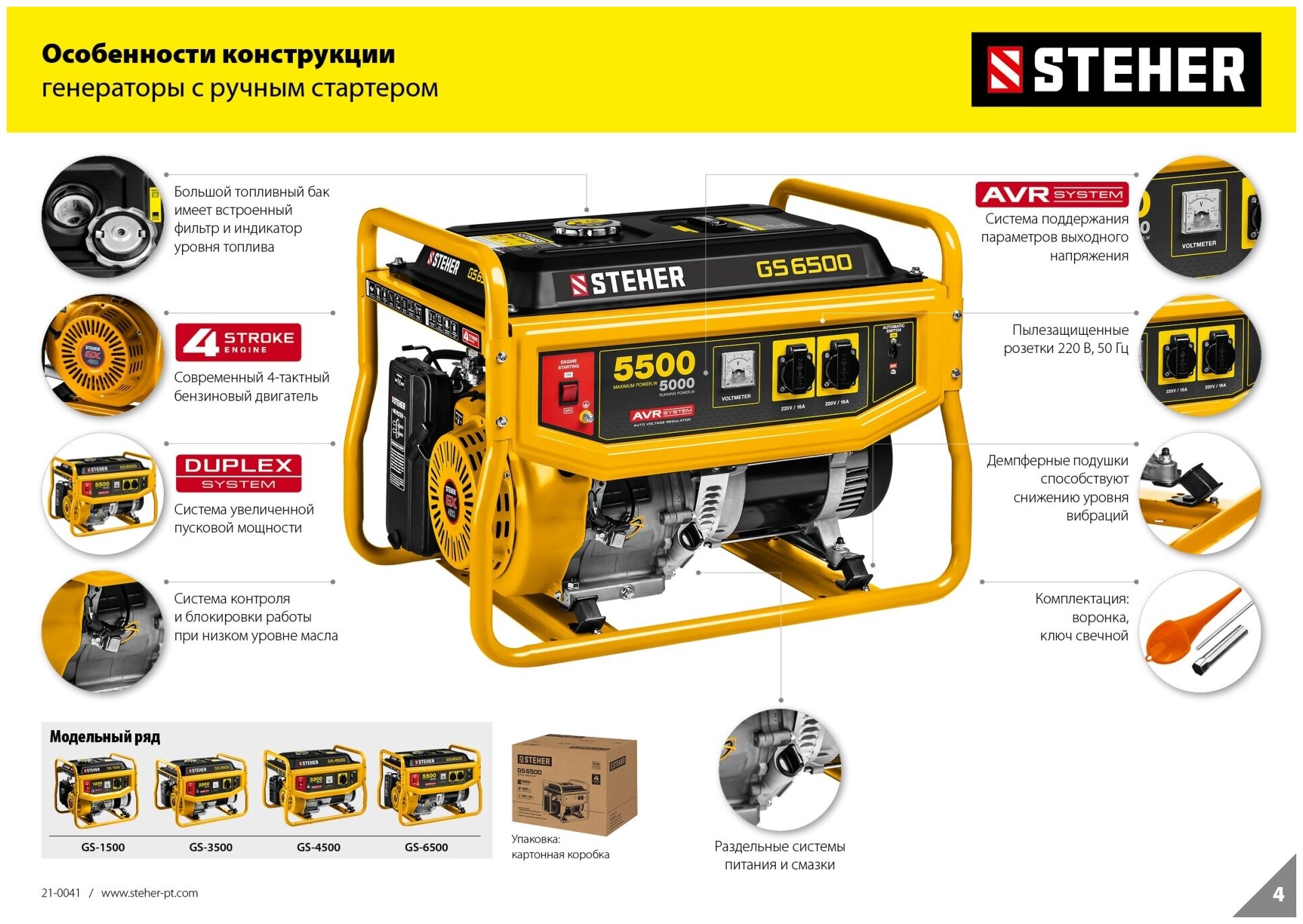 Бензиновый генератор STEHER 1200 Вт 25 кг GS-1500 - фотография № 15