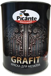 Краска акриловая Picante GRAFIT для металла влагостойкая матовая 1704 бронза 0.75 кг