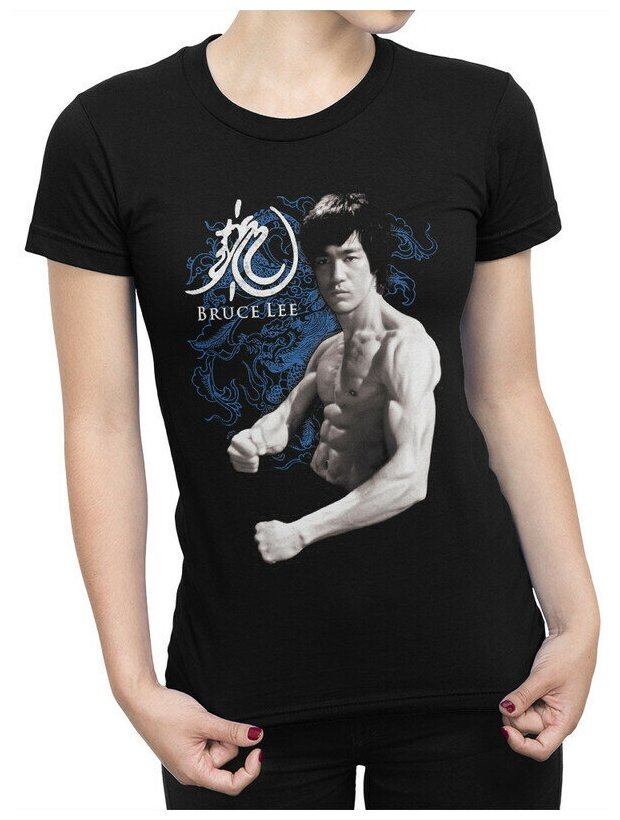 Футболка DreamShirts Брюс Ли - Bruce Lee Женская Черная 