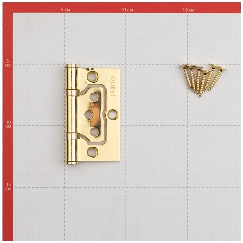 Петля Adria PB бабочка универсальная неразъемная 75х63 мм золото 1054₽