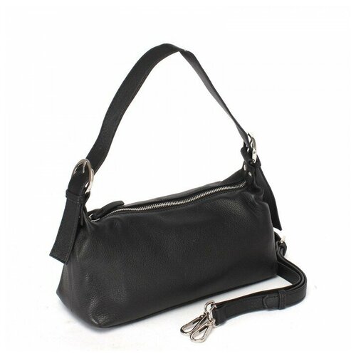 фото Сумка женская натуральная кожа gu 163-6023 (багет), 1отд+карм/перег, 2плеч/рем, черный 230638 аделия