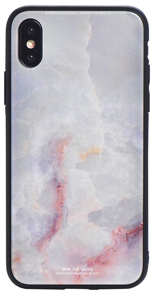 Чехол WK Design Azure Glass Print Marble для iPhone XS Max белый мрамор