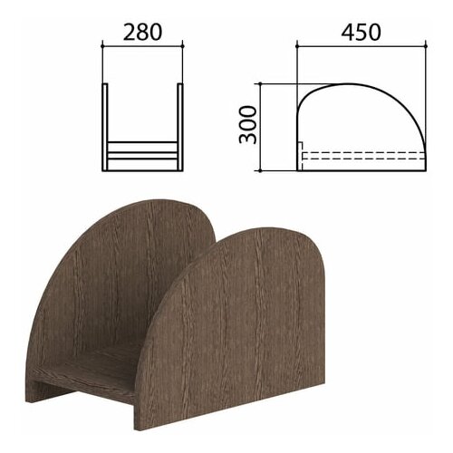 мобильная подставка под системный блок венге Подставка под системный блок Канц, цвет венге, ПК01.16
