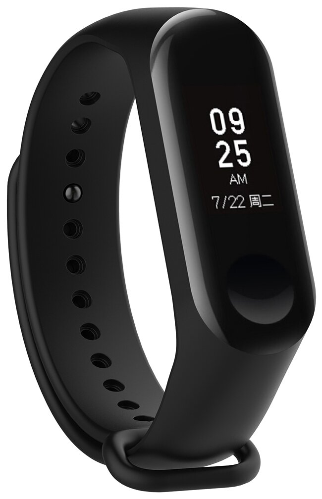 Фитнес-браслет трекер Xiaomi Mi Band 3 глобальная версия (Черный/Black, Недорогой подарок коллегам на 23 февраля, Xiaomi_Mi_Band_3)